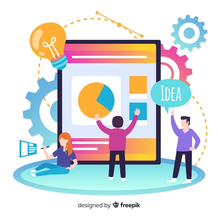Vettore gratuito concetto di idea grafica