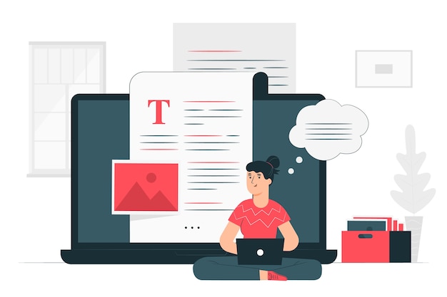Concetto di illustrazione di blog