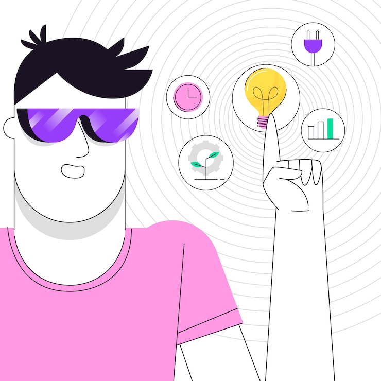 Vettore gratuito concetto di innovazione del design piatto disegnato a mano
