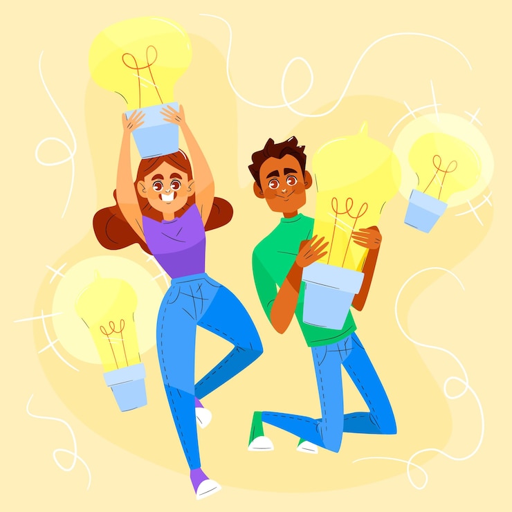 Vettore gratuito concetto di innovazione del design piatto disegnato a mano
