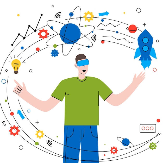 Concetto di innovazione disegnato a mano con idee