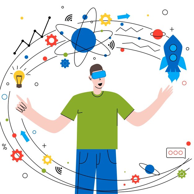 Concetto di innovazione disegnato a mano con idee
