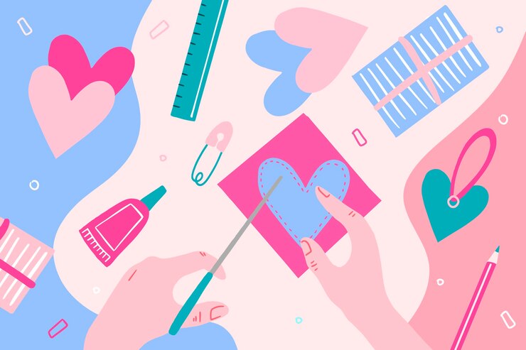 Vettore gratuito concetto di laboratorio creativo fai da te