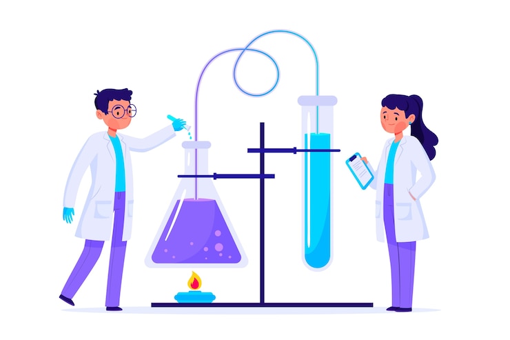 Vettore gratuito concetto di lavoro di scienziati