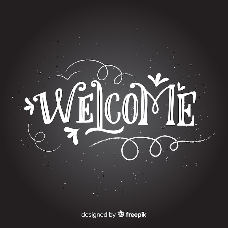Vettore gratuito concetto di lettering di benvenuto