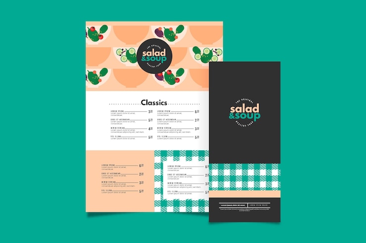Vettore gratuito concetto di menu in design piatto