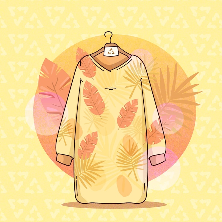 Vettore gratuito concetto di moda sostenibile disegnato a mano piatta