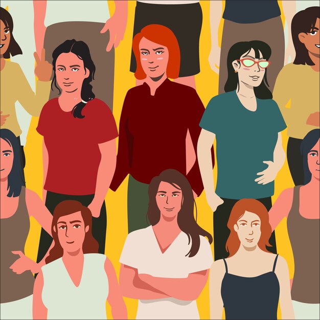 Concetto di modello per la festa della donna