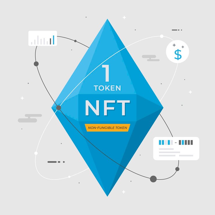 Vettore gratuito concetto di nft futuristico piatto