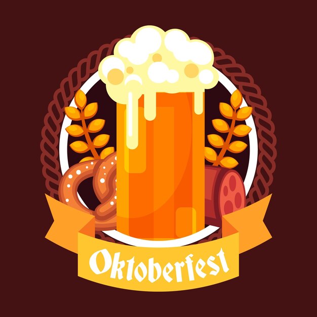 Concetto di Oktoberfest in design piatto