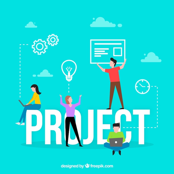 Vettore gratuito concetto di parola di progetto