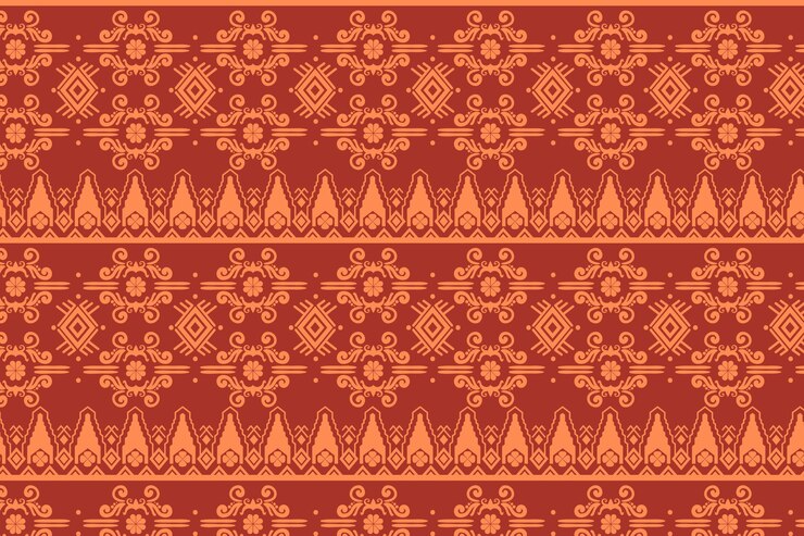 Vettore gratuito concetto di pattern songket