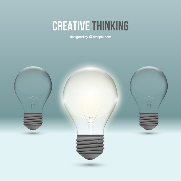 Vettore gratuito concetto di pensiero creativo