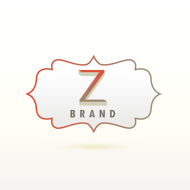 Concetto di progettazione logo Z lettera