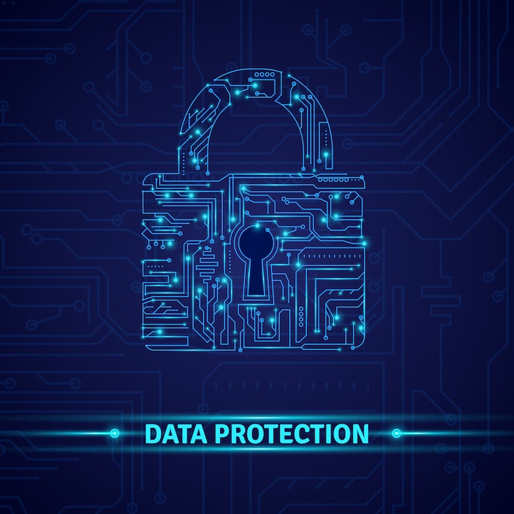 Vettore gratuito concetto di protezione dei dati