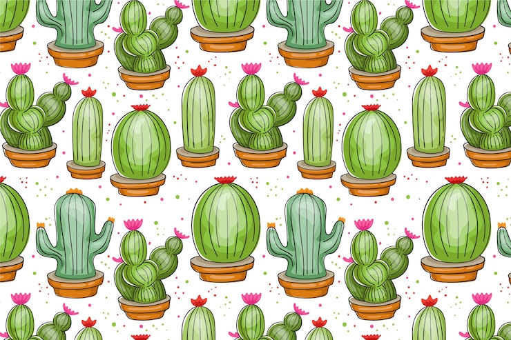 Concetto di raccolta del modello di cactus