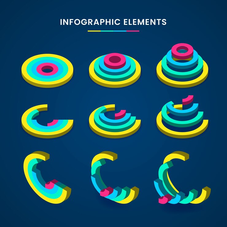 Vettore gratuito concetto di raccolta infografica isometrica