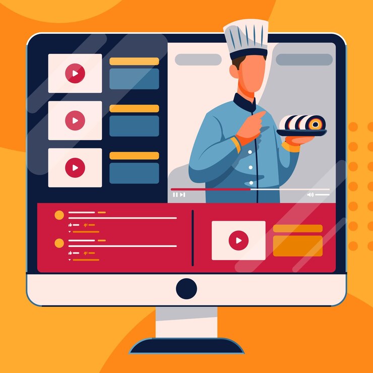 Vettore gratuito concetto di recensione di blogger