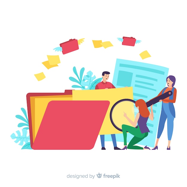 Concetto di ricerca file per landing page