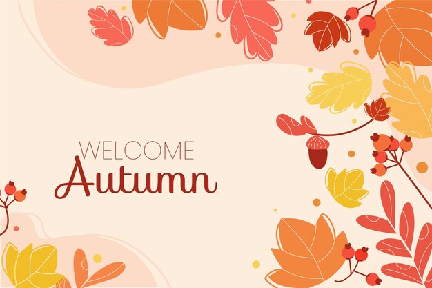 Concetto di sfondo autunno piatto