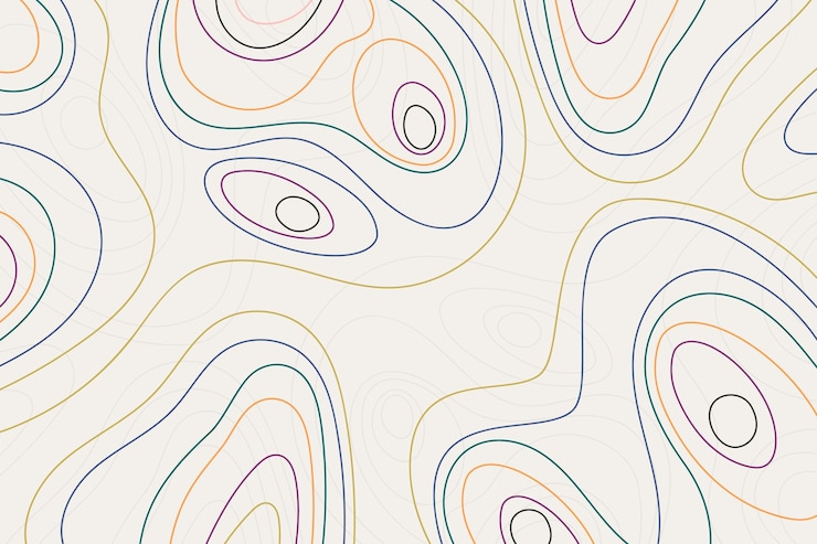 Vettore gratuito concetto di sfondo topografico della mappa