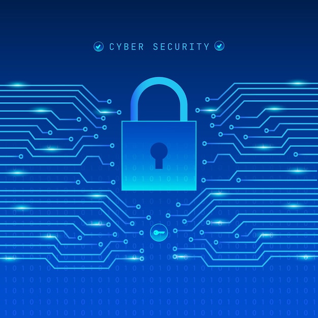 Concetto di sicurezza informatica con lucchetto