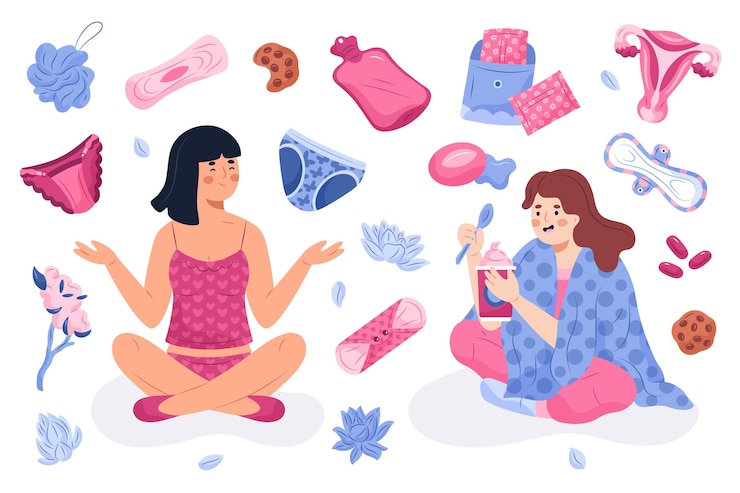 Vettore gratuito concetto di sistema riproduttivo femminile