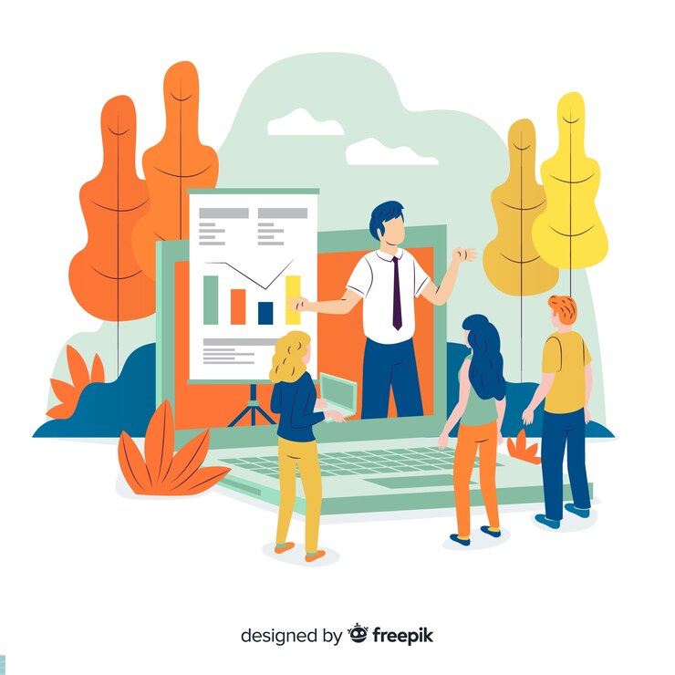 Vettore gratuito concetto di videoconferenza per landing page
