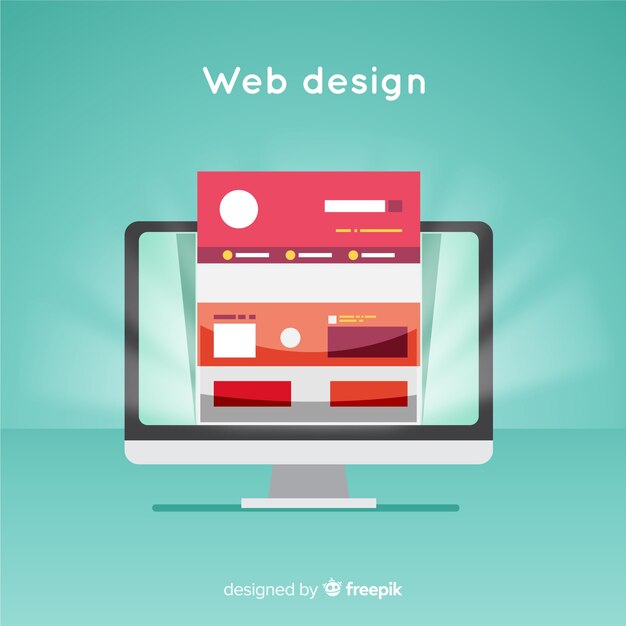 Concetto di web design moderno con stile piano