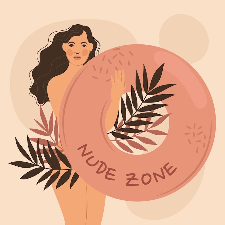 Vettore gratuito concetto di zona nuda disegnata a mano