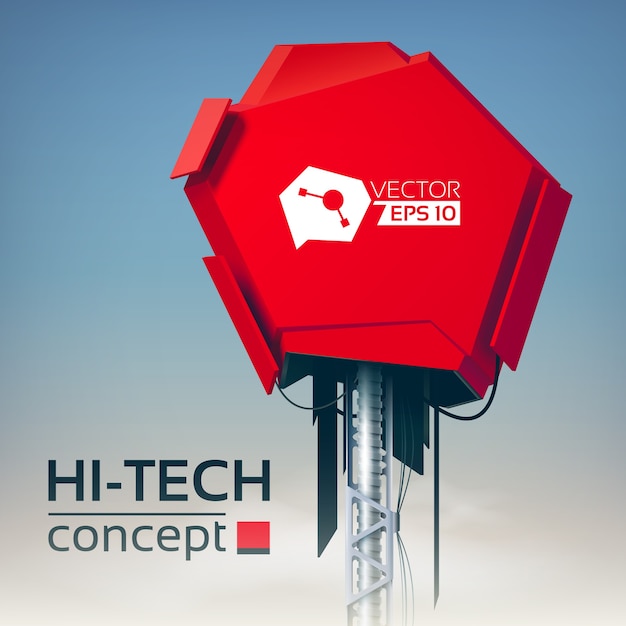 Concetto Hi-Tech Con Costruzione Di Ingegneria 3d