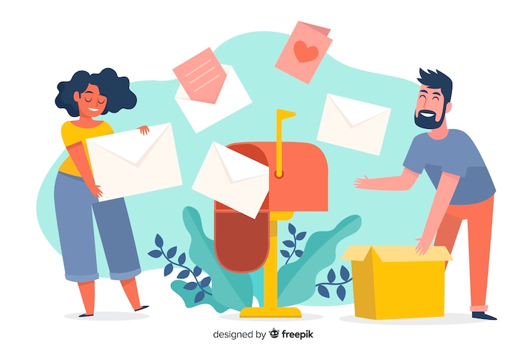 Vettore gratuito concetto illustrato cassetta postale per landing page