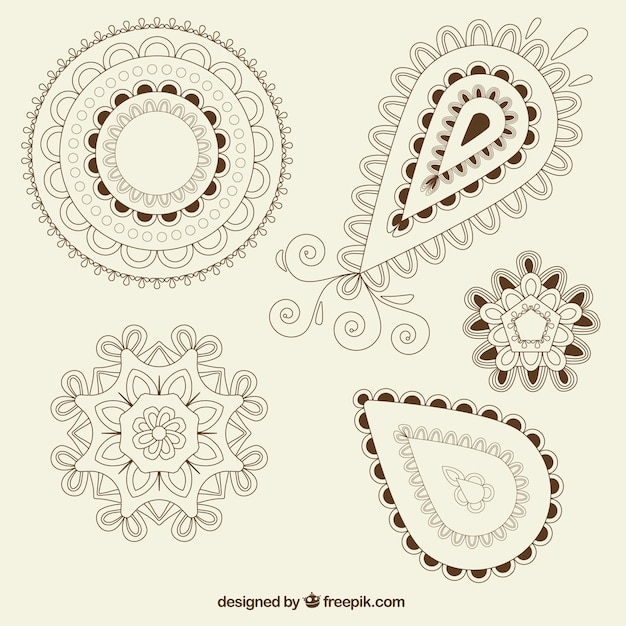 Confezione da ornamentali forme paisley