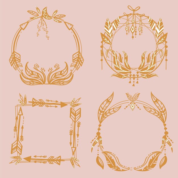 Confezione di bellissime cornici boho