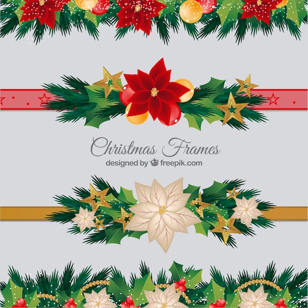 Confezione di bordi decorativi di Natale