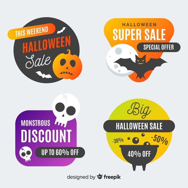 Confezione di distintivi di vendita di halloween