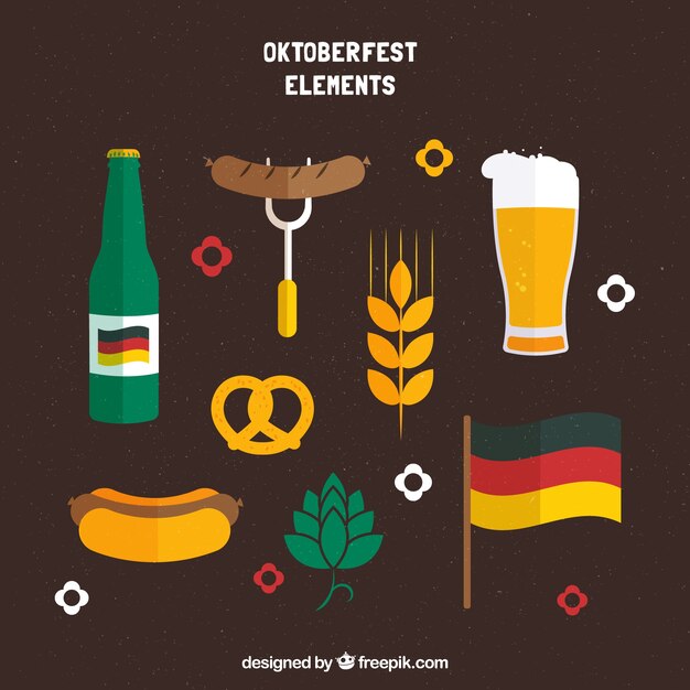 Confezione tradizionale di elementi oktoberfest