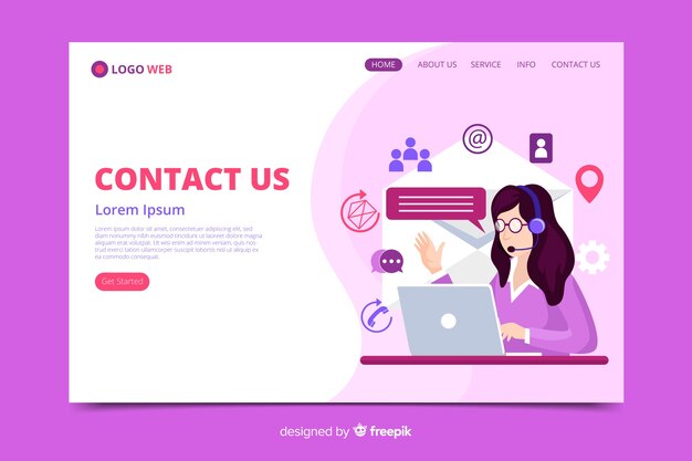 Contattaci liquido landing page