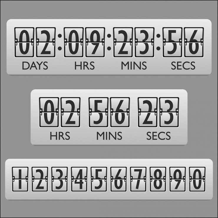 Vettore gratuito conto alla rovescia del timer