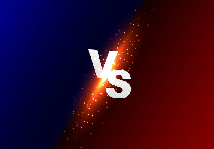 Vettore gratuito contro vs sfondo colorato lucido