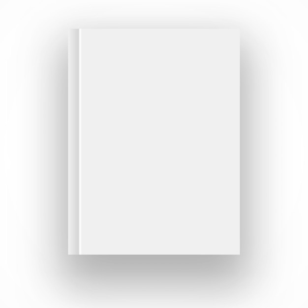 Copertina del libro in bianco illustrazione vettoriale gradiente mesh Oggetto isolato per il design e il branding
