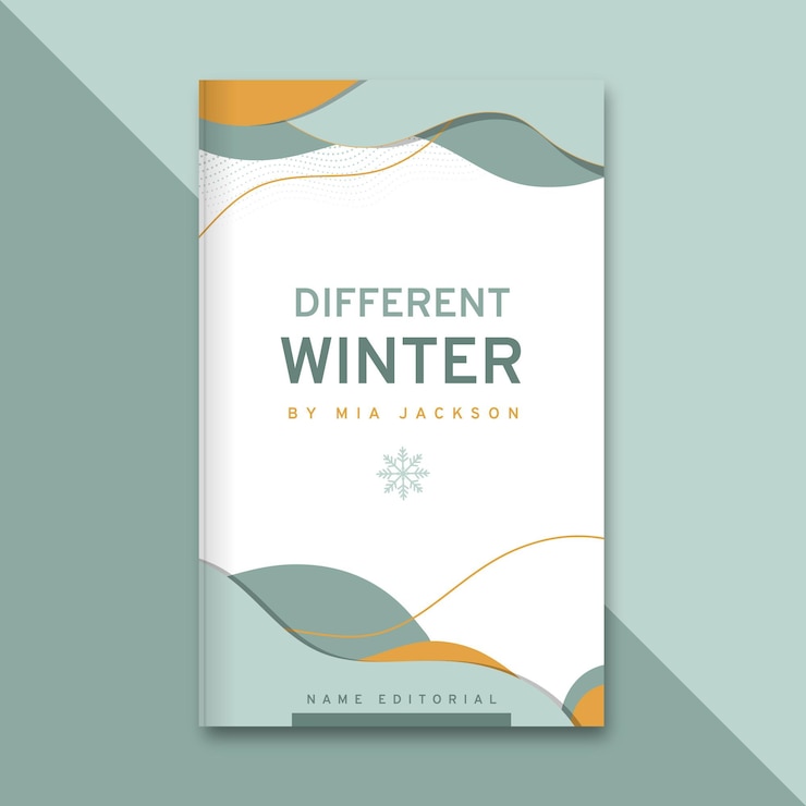 Vettore gratuito copertina di libro invernale elegante astratta