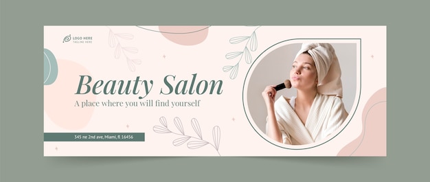 Copertina facebook beauty spa disegnata a mano