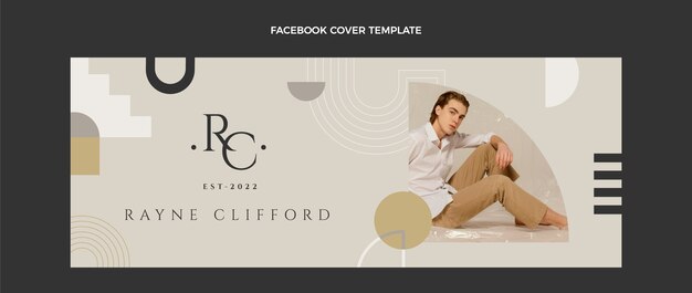 Copertina facebook boutique design piatto