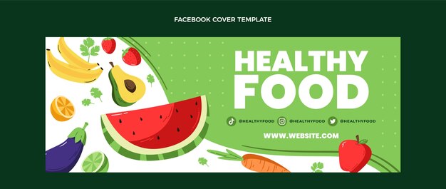 Copertina facebook cibo design piatto