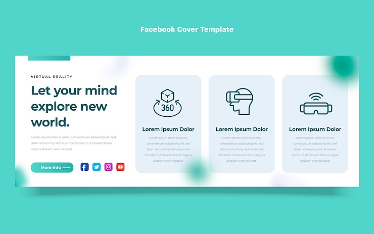 Vettore gratuito copertina facebook con tecnologia minimale