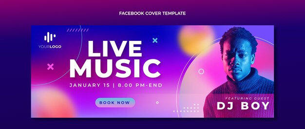Copertina facebook del festival musicale a trama sfumata