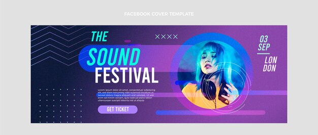 Copertina facebook del festival musicale a trama sfumata