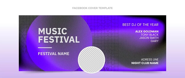 Copertina facebook del festival musicale a trama sfumata
