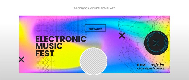Copertina facebook del festival musicale a trama sfumata